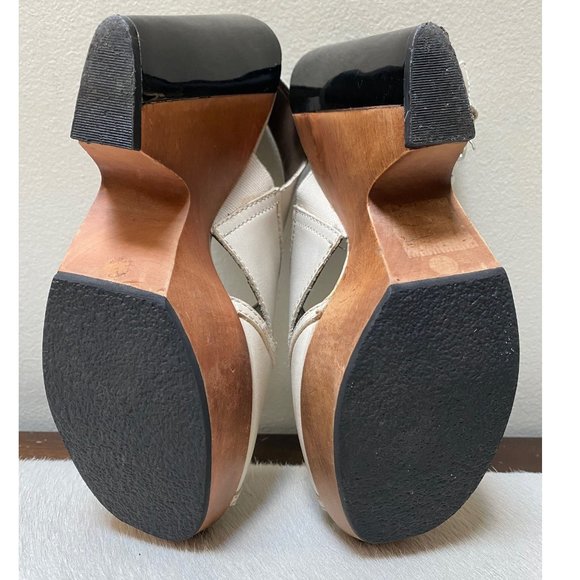 DKNYC Wood Platform Open Toe Clogs - Women's size 8 - Picture 7 of 8